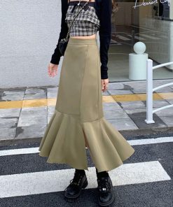 フレアスカート | マーメイドスカート スリット 韓国風