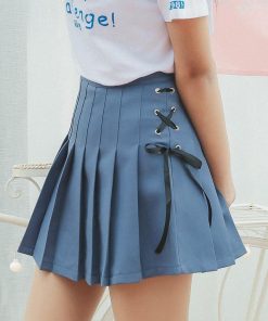 スカート | プリーツミニサマー夏服 リボン付き 可愛い 裏地付き 安全性 女の子