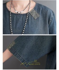 デニムワンピース | ロングワンピース レディース 長袖 ゆったり 大きいサイズ 体型カバー かわいい 藍 ロング丈 20代30代40代50代 ポケット