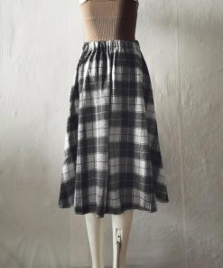 フレアスカート | チェック柄スカート韓国フレアスカート