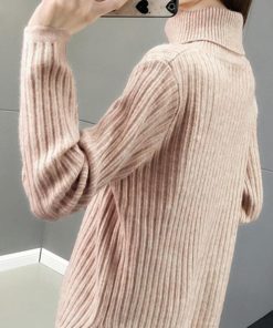ニット・セーター | リブニットトップス タートルネック 韓国