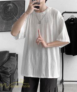 Tシャツ | Tシャツ メンズ カットソー 半袖丸首 シンプル ストライプ 夏新作 カッコウイイ メンズスタイル 上品 半袖 白 カジュアル  黒 クルーネック