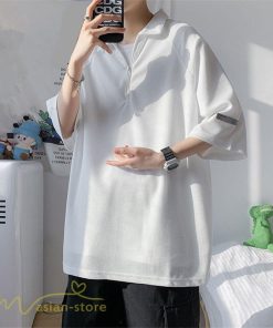 Tシャツ | ポロシャツ メンズ シャツ トップス 半袖 無地 シンプル カジュアル 夏新作 大きいサイズ 黒 白 ゆったり サマーシャツ ファスナー 大きいサイズ 体型カバー