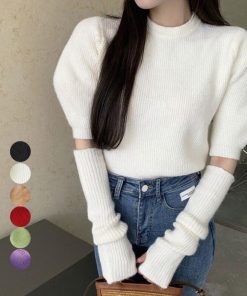 ニット・セーター | アームウォーマー ニットトップス 韓国風