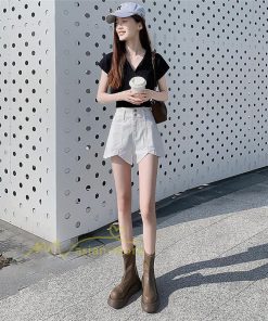 ショートパンツ | レディース デニム 短パン ジーンズ ボトムス 20代30代40代 カジュアル お出かけ 通勤通学 韓国風 ファッション 上品 着痩せ