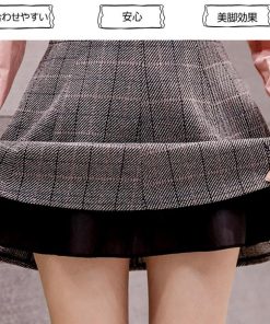 ミニスカート | Skirt ボトムス レディース グレンチェックスカート Aライン 秋冬 フレアスカート