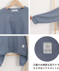 Tシャツ・カットソー | ショート丈スウェット レディース 韓国風