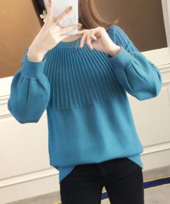 ニット・セーター | 求心編みニットトップスパフスリーブ 韓国