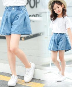 （子供）その他 | 子供服 デニムショートパンツ KIDS 韓国服 ジュニアサイズ 子ども服 女の子 ファッション ボトムス キッズ 小学生コーデ