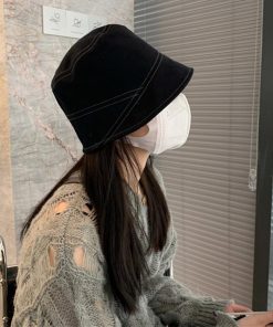 帽子 | ステッチバケットハット レディース韓国風