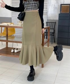 フレアスカート | マーメイドスカート スリット 韓国風