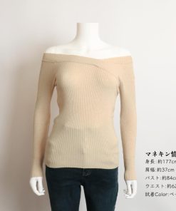 ニット・セーター | ニットトップス Vネック 肌見せ 韓国風